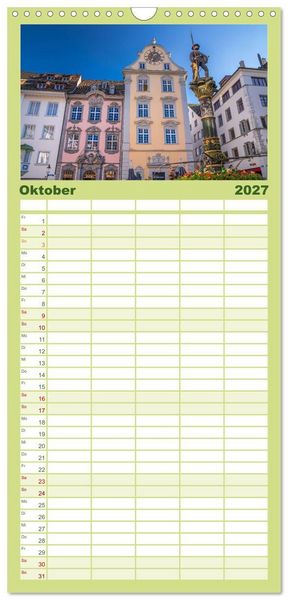Produktbild: Familienplaner 2027 - Schaffhausen - n&ouml;rdlichste Stadt der Schweiz mit 5 Spalten (Wandkalender, 21 x 45 cm) CALVENDO