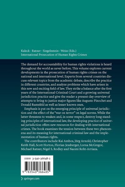 Produktbild: International Prosecution of Human Rights Crimes