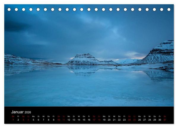 Produktbild: Island - Unber&uuml;hrte Landschaften (Tischkalender 2026 DIN A5 quer), CALVENDO Monatskalender