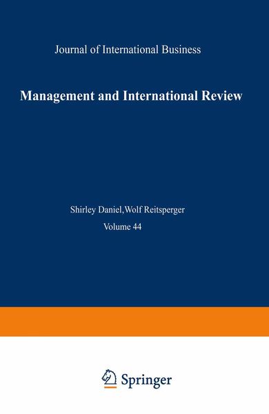 Produktbild: Management and International Review