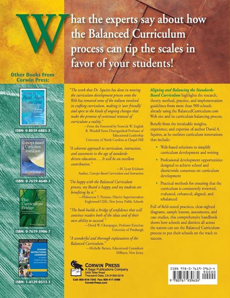 Produktbild: Aligning and Balancing the Standards-Based Curriculum