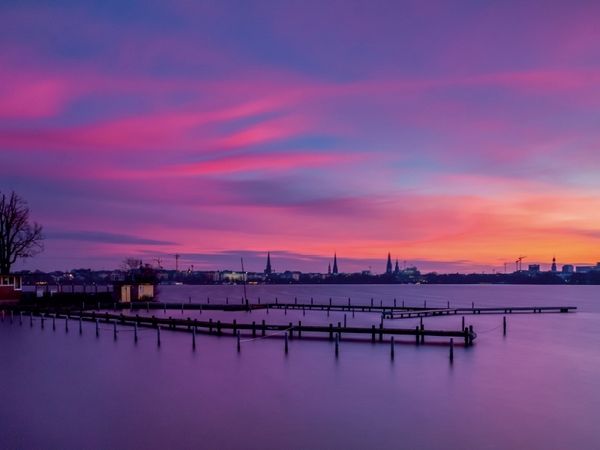 Produktbild: Abendd&auml;mmerung an der Au&szlig;enalster (Puzzle)