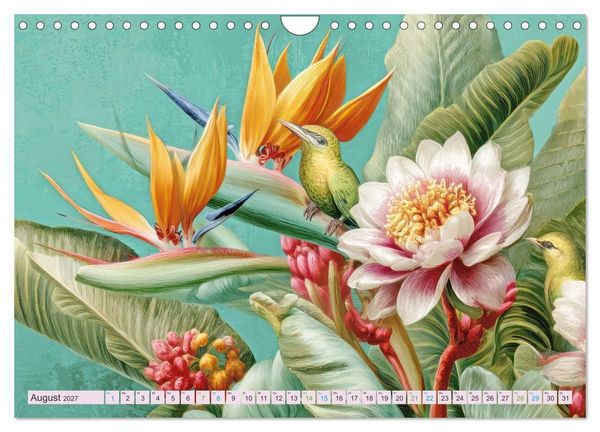Produktbild: Exotische Pflanzenwelt - Illustrationen (Wandkalender 2027 DIN A4 quer), CALVENDO Monatskalender