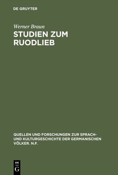 Produktbild: Studien zum Ruodlieb