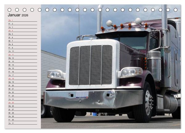 Produktbild: US-Trucks. Faszination Langhauber (Tischkalender 2026 DIN A5 quer), CALVENDO Monatskalender