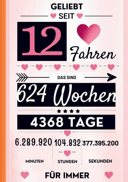Produktbild: Notizbuch f&uuml;r M&auml;dchen 12 Jahre- Geburtstagsgeschenk f&uuml;r 12 j&auml;hrige M&auml;dchen