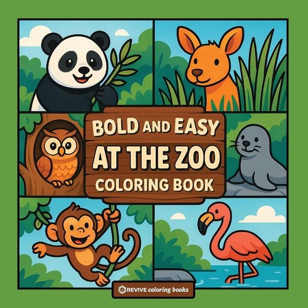 Produktbild: Bold & Easy At The Zoo Coloring Book