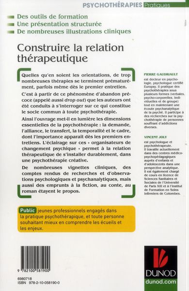 Produktbild: Construire la Relation Therapeutique