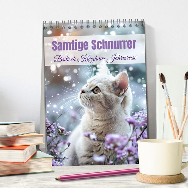 Produktbild: Samtige Schnurrer (Tischkalender 2026 DIN A5 hoch), CALVENDO Monatskalender