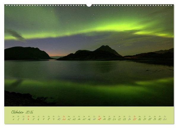 Produktbild: Nordlicht-Zauber auf den Lofoten. Aurora borealis (Wandkalender 2026 DIN A2 quer), CALVENDO Monatskalender