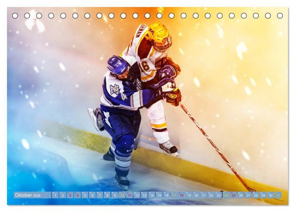 Produktbild: Eishockey - Fight (Tischkalender 2026 DIN A5 quer), CALVENDO Monatskalender