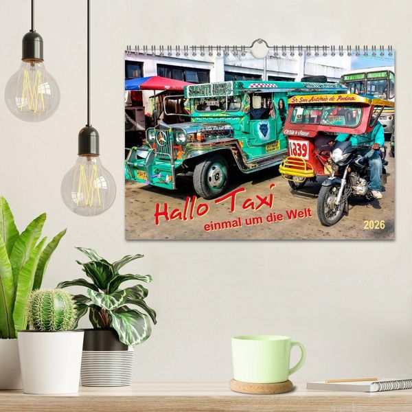 Produktbild: Hallo Taxi - einmal um die Welt (Wandkalender 2026 DIN A4 quer), CALVENDO Monatskalender