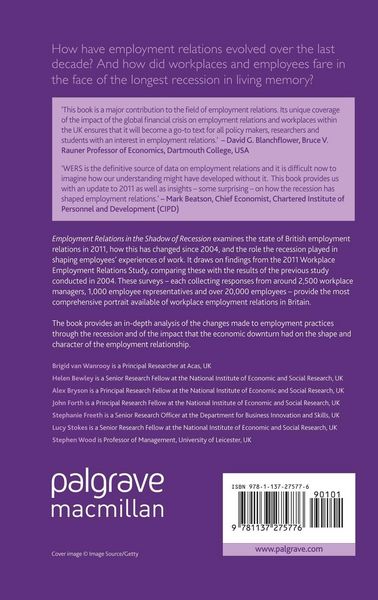Produktbild: Employment Relations in the Shadow of Recession