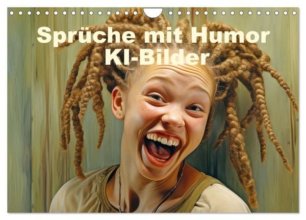 Produktbild: Spr&uuml;che mit Humor - KI-Bilder (Wandkalender 2026 DIN A4 quer), CALVENDO Monatskalender