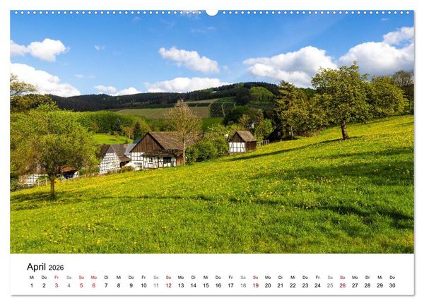 Produktbild: Sauerland - Land der tausend Berge (Wandkalender 2026 DIN A2 quer), CALVENDO Monatskalender