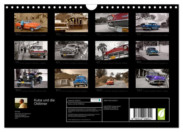 Produktbild: Kuba und die Oldtimer (Wandkalender 2026 DIN A4 quer), CALVENDO Monatskalender
