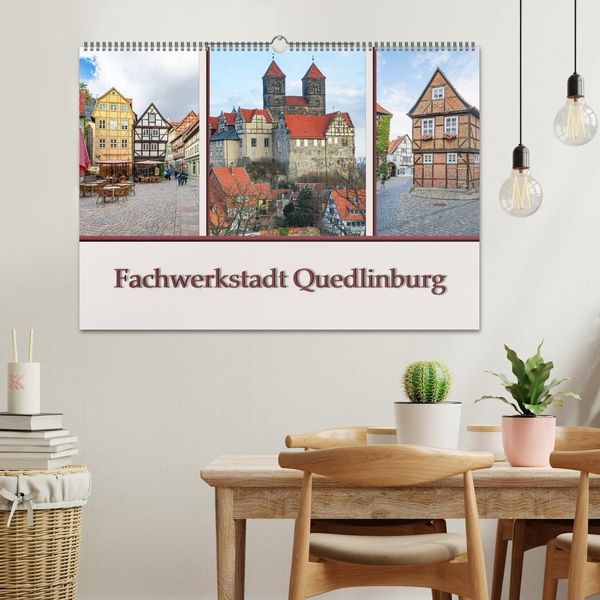 Produktbild: Fachwerkstadt Quedlinburg (Wandkalender 2026 DIN A2 quer), CALVENDO Monatskalender