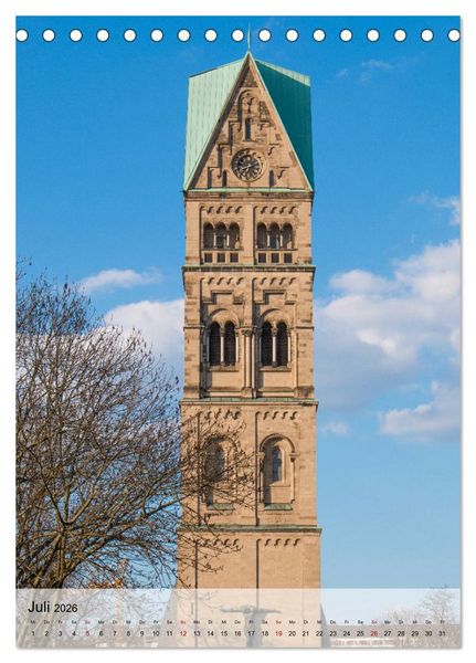 Produktbild: Kirchen in D&uuml;sseldorf (Tischkalender 2026 DIN A5 hoch), CALVENDO Monatskalender
