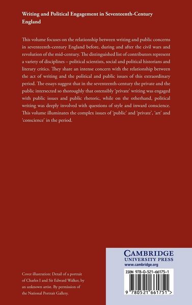 Produktbild: Writing and Political Engagement in Seventeenth-Century England