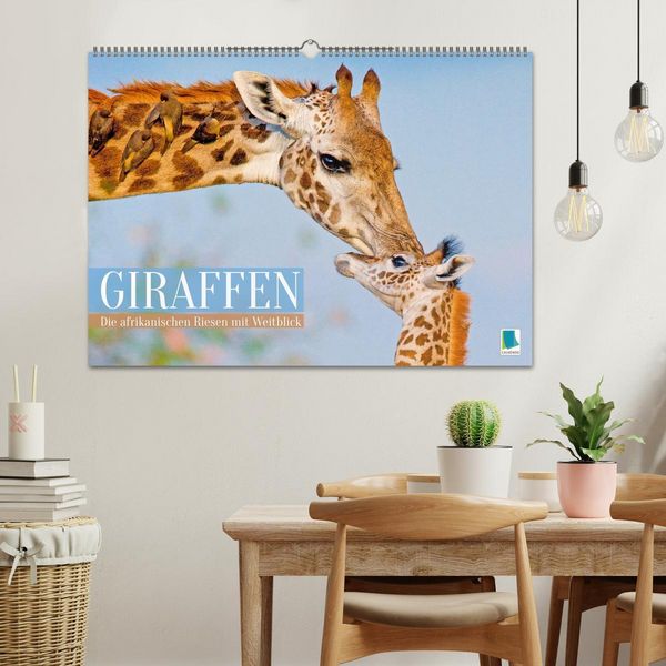 Produktbild: Giraffen: Die afrikanischen Riesen mit Weitblick (Wandkalender 2026 DIN A2 quer), CALVENDO Monatskalender