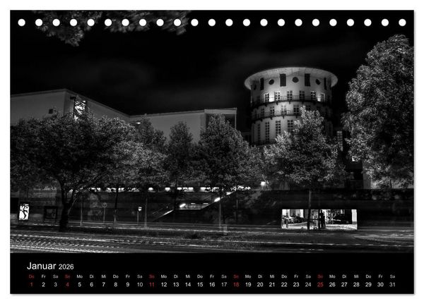 Produktbild: Stuttgart bei Nacht (Tischkalender 2026 DIN A5 quer), CALVENDO Monatskalender