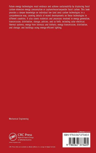 Produktbild: Low Carbon Energy Supply Technologies and Systems