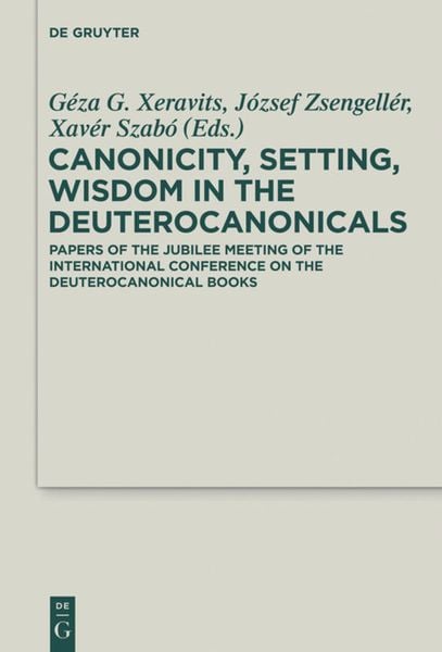 Produktbild: Canonicity, Setting, Wisdom in the Deuterocanonicals