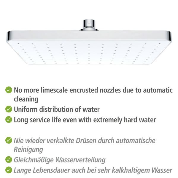 Produktbild: Regenduschkopf Automatic Cleaning 25 x 17 cm, mit automatischem Reinigungssystem