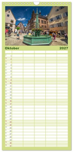 Produktbild: Familienplaner 2027 - Sch&ouml;nes Me&szlig;kirch mit 5 Spalten (Wandkalender, 21 x 45 cm) CALVENDO