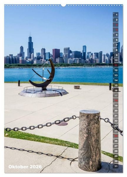 Produktbild: CHICAGO Der Stadtkern (hochwertiger Premium Wandkalender 2026 DIN A2 hoch), Kunstdruck in Hochglanz