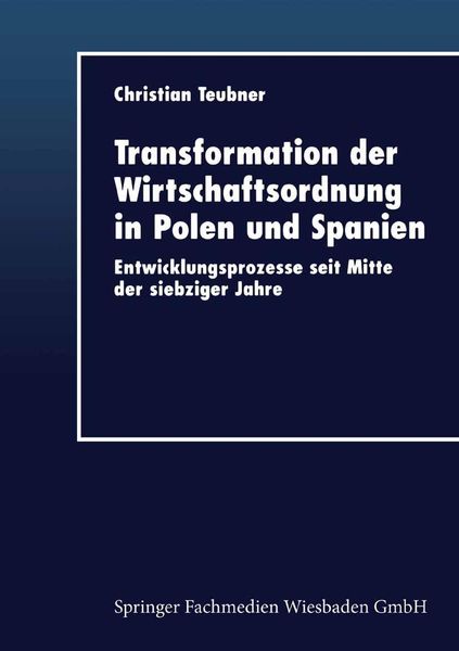 Produktbild: Transformation der Wirtschaftsordnung in Polen und Spanien