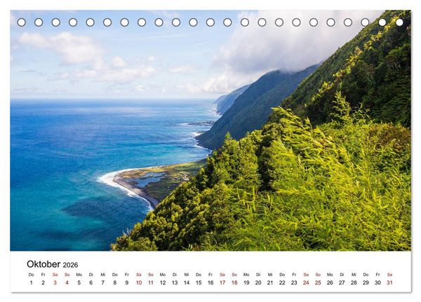 Produktbild: Azoren - Inseln im Atlantik (Tischkalender 2026 DIN A5 quer), CALVENDO Monatskalender