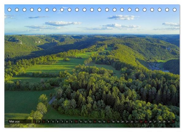 Produktbild: Mein Donautal aus der Luft (Tischkalender 2026 DIN A5 quer), CALVENDO Monatskalender