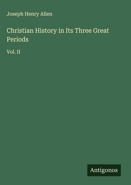 Produktbild: Christian History in Its Three Great Periods