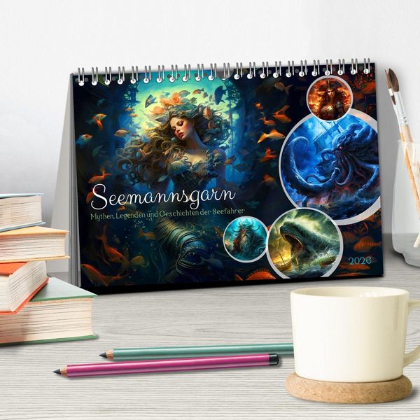 Produktbild: Seemannsgarn - Mythen, Legenden und Geschichten der Seefahrer (Tischkalender 2026 DIN A5 quer), CALVENDO Monatskalender