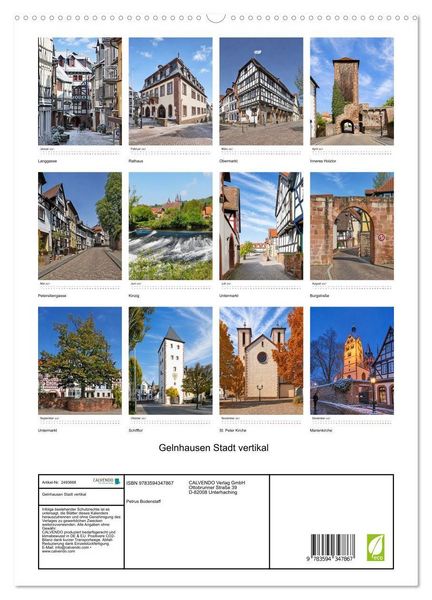 Produktbild: Gelnhausen Stadt vertikal (hochwertiger Premium Wandkalender 2027 DIN A2 hoch), Kunstdruck in Hochglanz