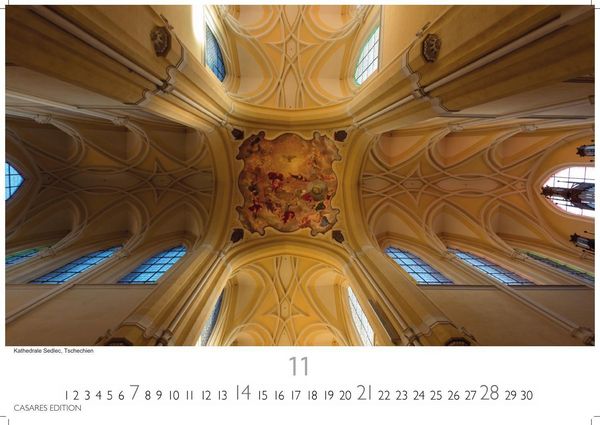 Produktbild: Himmelsgew&ouml;lbe Kalender 2027 &ndash; Wandkalender | Fotokalender Kunst 24x35cm | Architekturkalender | Beeindruckende Innenansichten: Kirchenkuppeln und -architekturen.