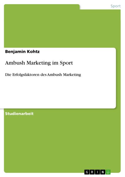Produktbild: Ambush Marketing im Sport
