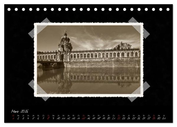 Produktbild: Dresden - Ein Kalender mit Fotografien wie aus einem alten Fotoalbum (Tischkalender 2026 DIN A5 quer), CALVENDO Monatskalender