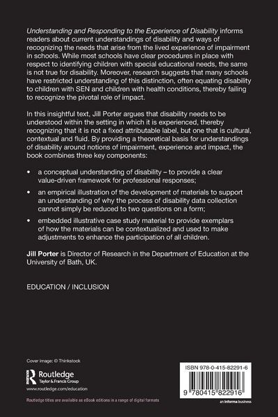 Produktbild: Understanding and Responding to the Experience of Disability