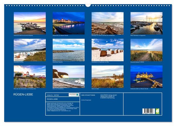 Produktbild: R&Uuml;GEN-LIEBE (Wandkalender 2026 DIN A2 quer), CALVENDO Monatskalender
