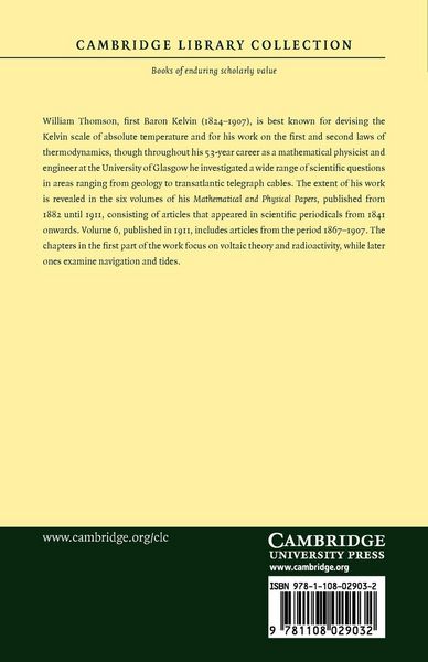 Produktbild: Mathematical and Physical Papers - Volume 6