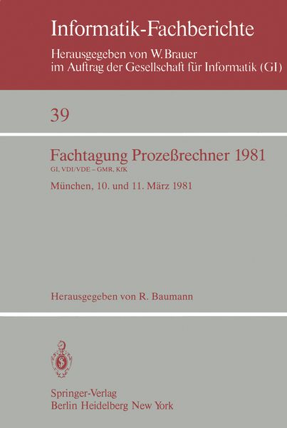 Produktbild: Fachtagung Proze&szlig;rechner 1981