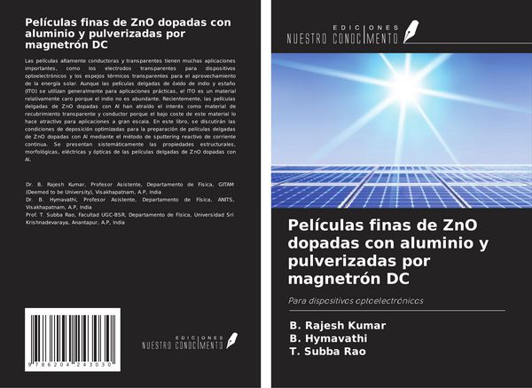 Produktbild: Pel&iacute;culas finas de ZnO dopadas con aluminio y pulverizadas por magnetr&oacute;n DC