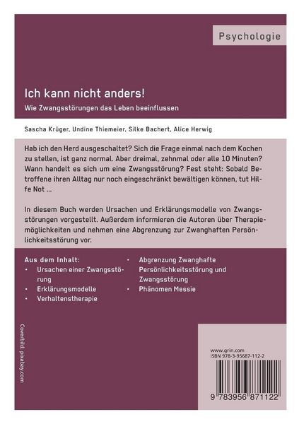 Produktbild: Ich kann nicht anders! Wie Zwangsst&ouml;rungen das Leben beeinflussen