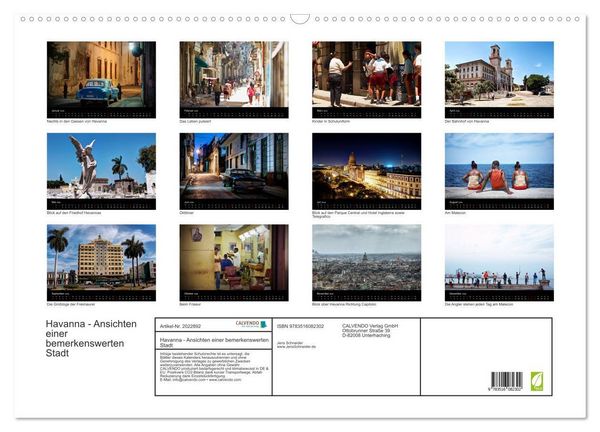 Produktbild: Havanna - Ansichten einer bemerkenswerten Stadt (Wandkalender 2026 DIN A2 quer), CALVENDO Monatskalender