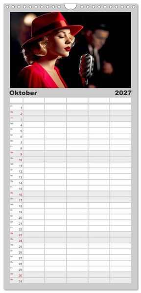 Produktbild: Familienplaner 2027 - Die Stimme der Leidenschaft mit 5 Spalten (Wandkalender, 21 x 45 cm) CALVENDO