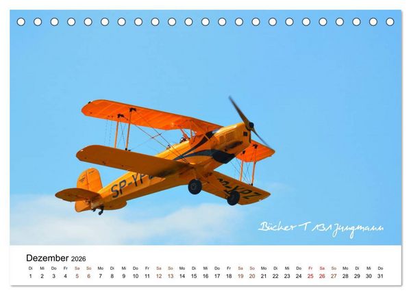 Produktbild: Faszination Kunst- und Segelflug (Tischkalender 2026 DIN A5 quer), CALVENDO Monatskalender