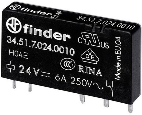Produktbild: Finder 34.51.7.005.5010 Printrelais 5 V/DC 6A 1 Wechsler 1St.