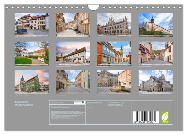 Produktbild: Rudolstadt Impressionen (Wandkalender 2026 DIN A4 quer), CALVENDO Monatskalender